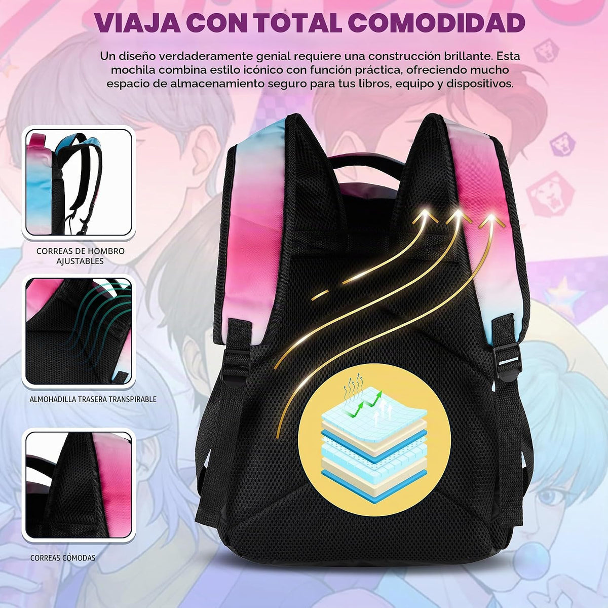 AI ACCESSORY INNOVATIONS K-Pop Demon Hunters Saja - Mochila para ni...