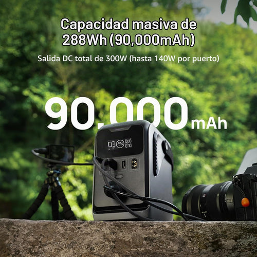 Central eléctrica portátil EF ECOFLOW TRAIL 300 DC con lámpara de c...
