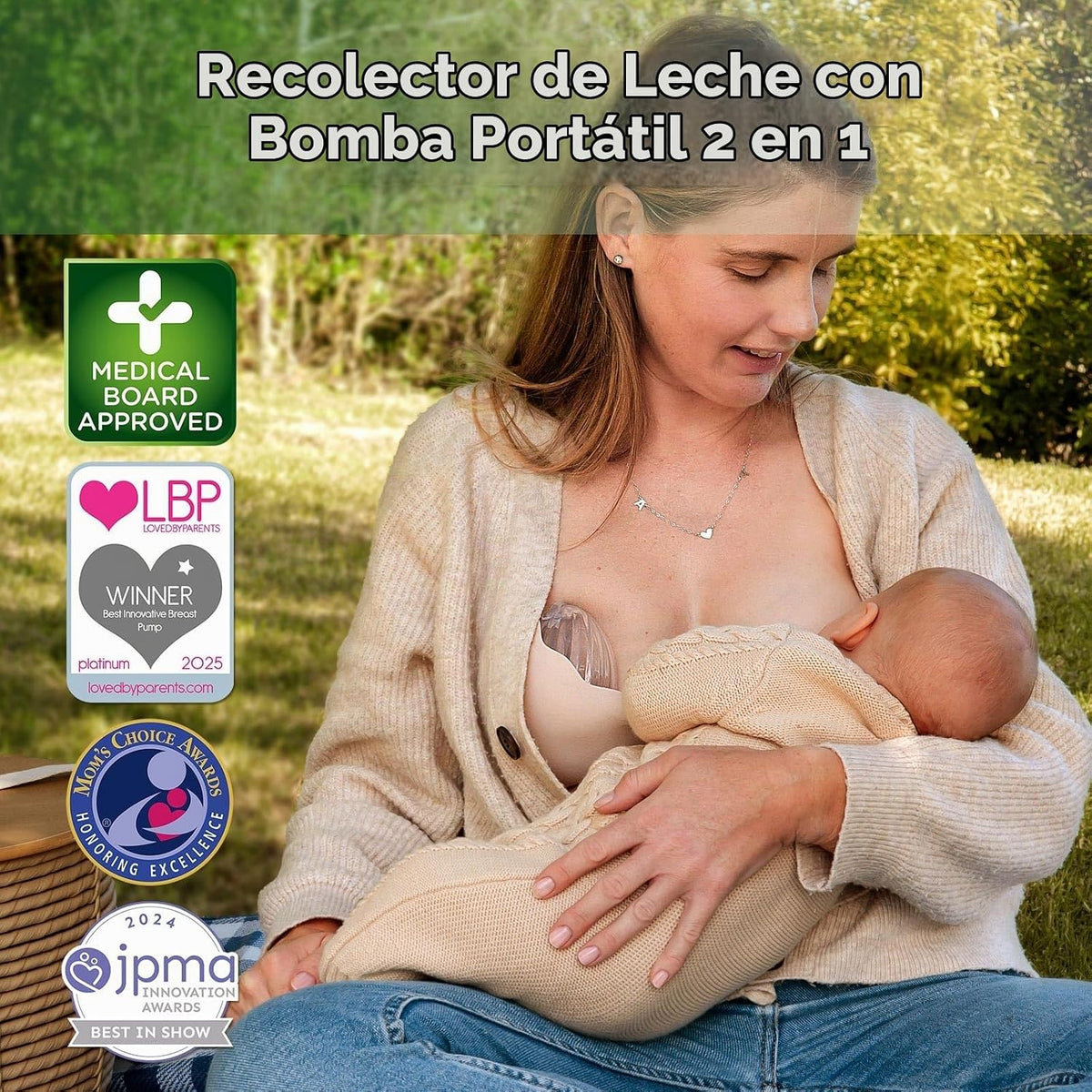 haakaa Extractor de leche de concha, extractor de leche manual port...