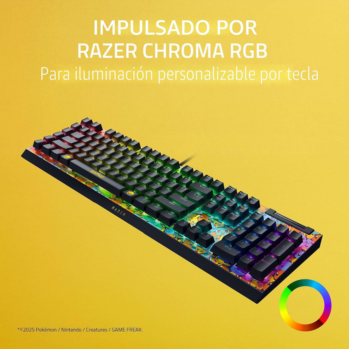Razer Teclado mecánico BlackWidow V4 X para juegos, edición Pokémon...