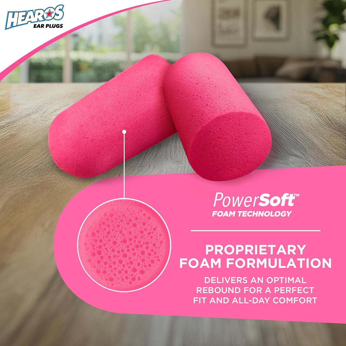 HEAROS Sleep Pretty in Pink - Tapones para los oídos para dormir, 1...