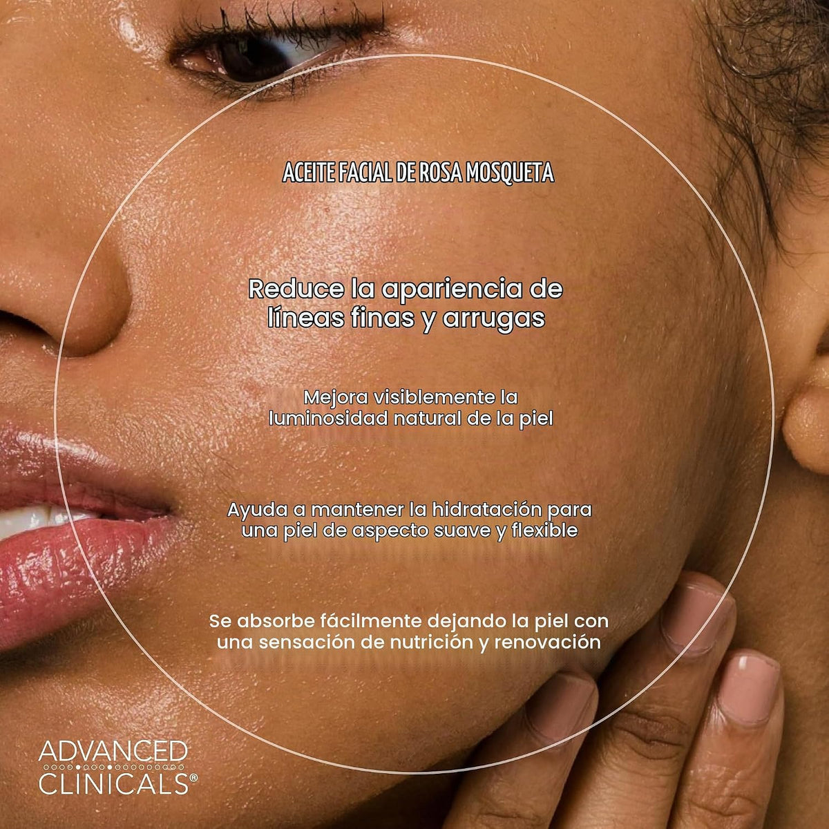 Advanced Clinicals- Suero facial hidratante de aceite de rosa mosqu...