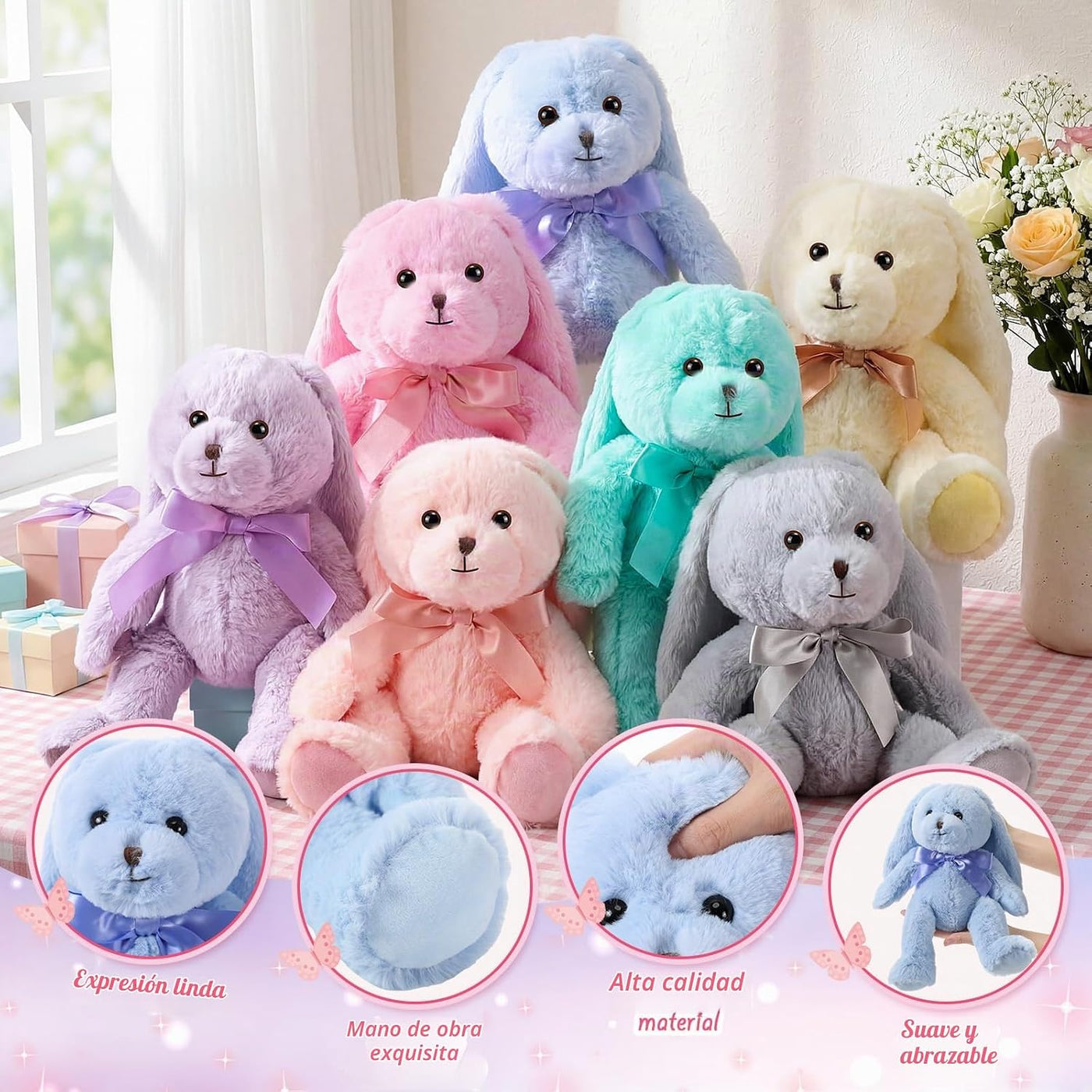 Civaner 7 piezas de animales de peluche a granel de 12.5 pulgadas,...