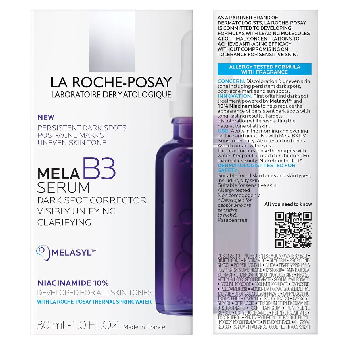 La Roche-Posay Mela B3 Niacinamide Serum, Anti-Aging Dark Spot Corr...