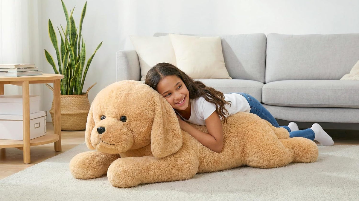 IKASA Juguete de peluche gigante de Labrador de 43 pulgadas, cachor...