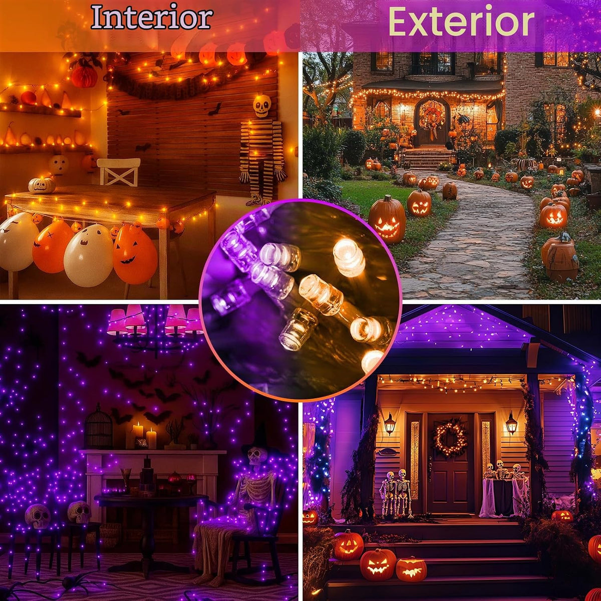 Guirnalda de 200 luces LED conectables con control remoto, luces de...
