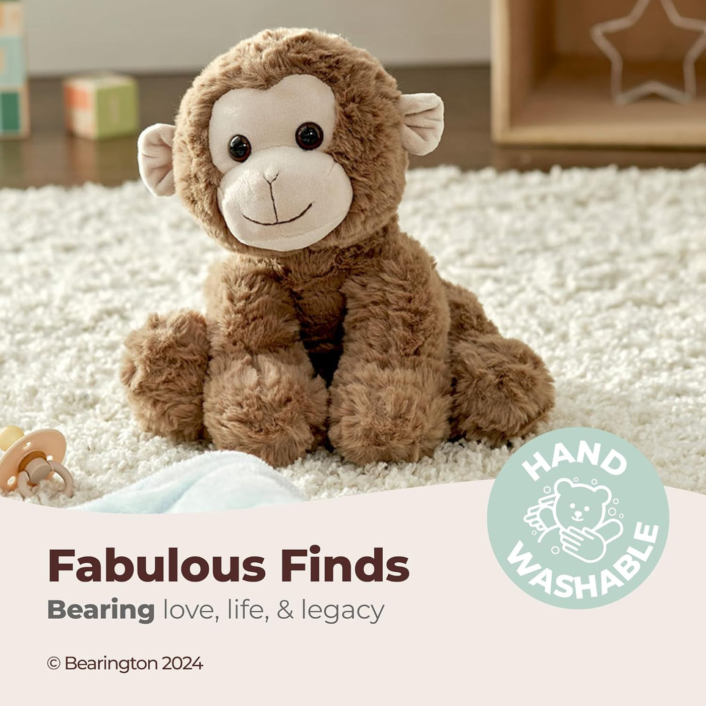 Bearington Giggles Animal de Peluche Mono - Juguete de Peluche Marr...