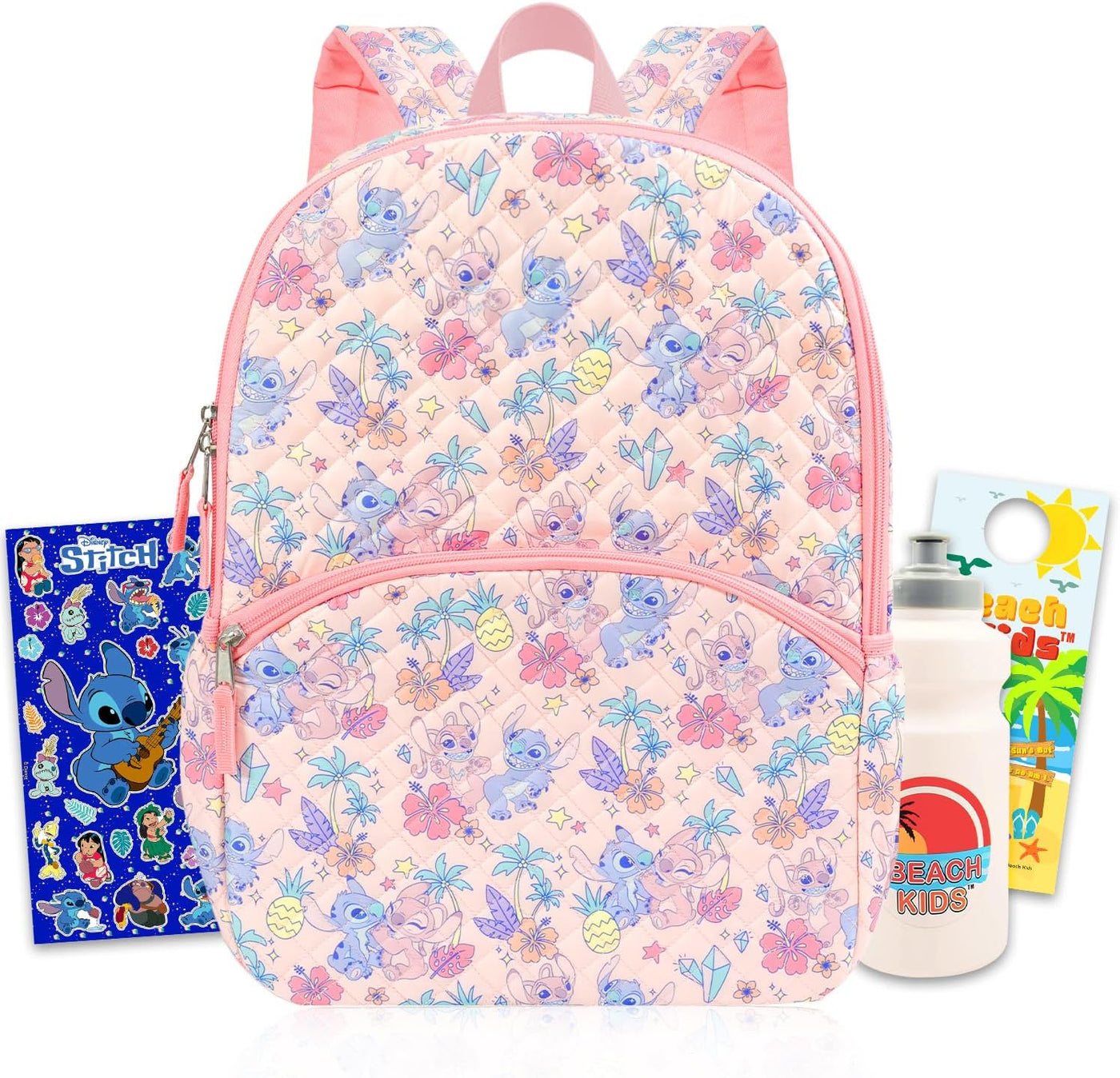 Paquete de mochila escolar Stitch & Angel con mochila de lujo de 16...