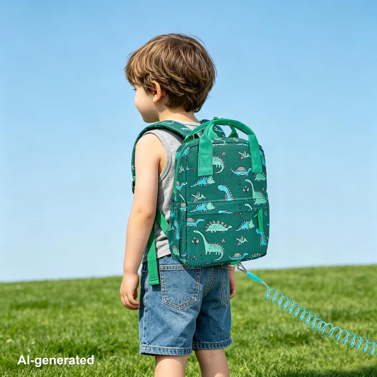 Mochila con correa para niños pequeños con eslabón de muñeca antipé...