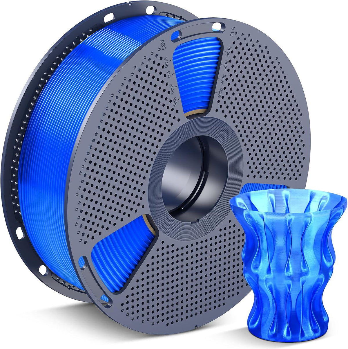 SUNLU Filamento PLA para impresora 3D, azul transparente, 2.2 lbs |...