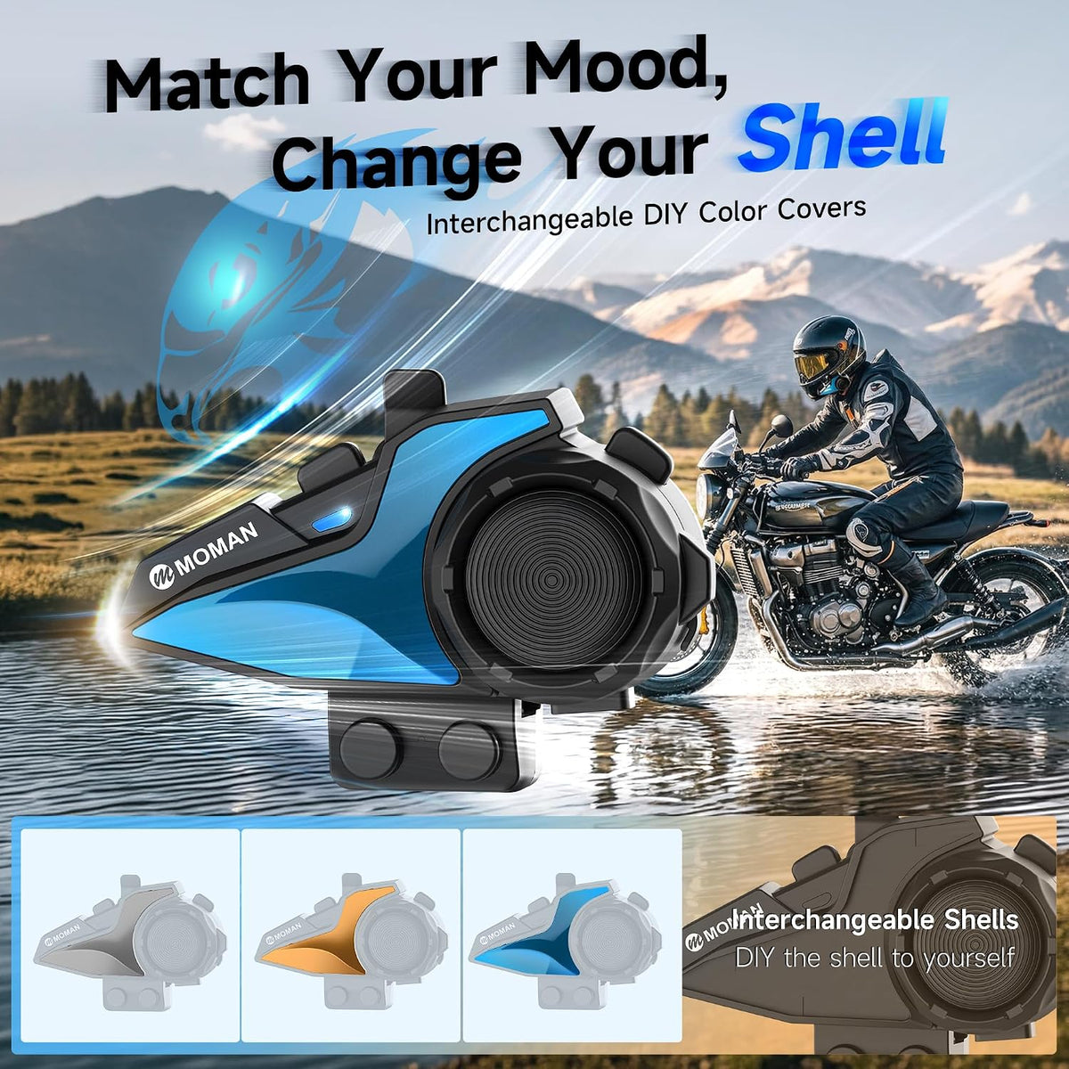 Auriculares de intercomunicación para motocicleta, Sistema de comun...