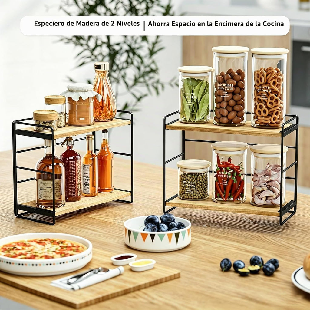 SRIWATANA Organizador de encimera de baño de 2 niveles, juego de 2,...