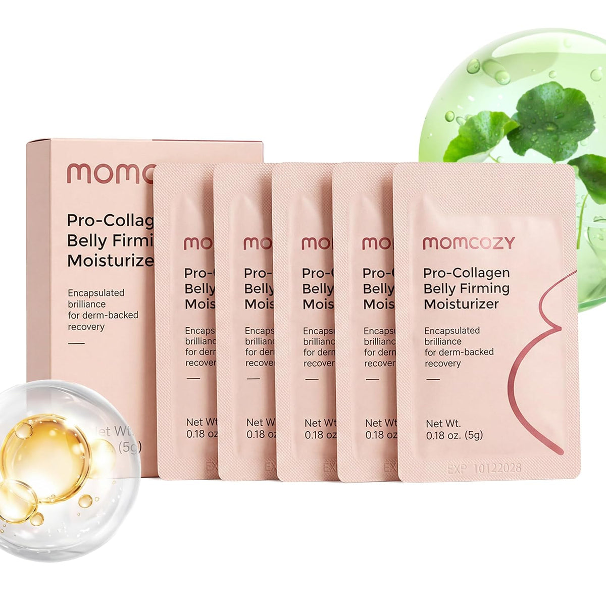 Momcozy Stretch Mark Cream Paquete de prueba de 5 días, bolsita rea...