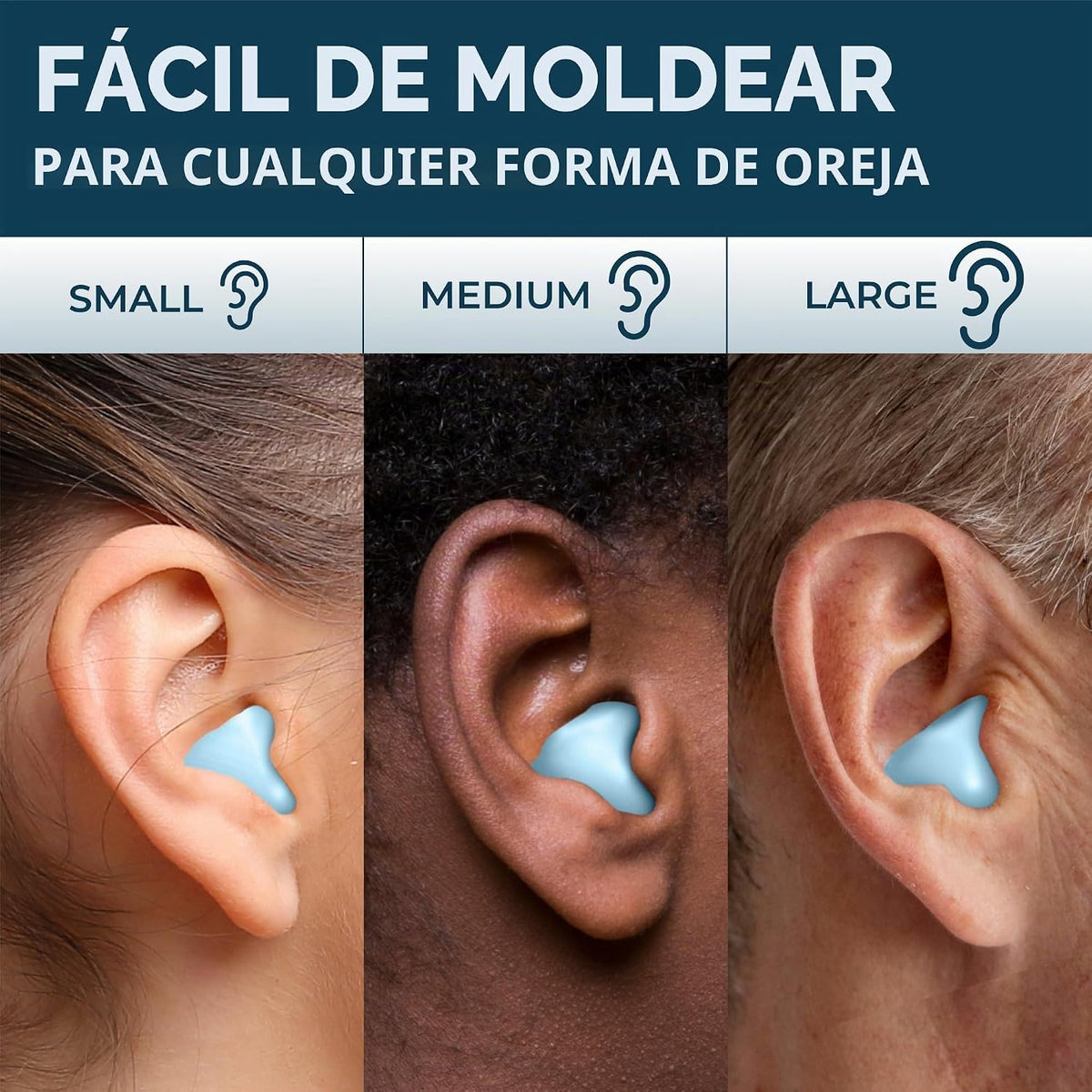 Peace&amp;Quiet PQ - Tapones para los oídos de cera de gel de silic...