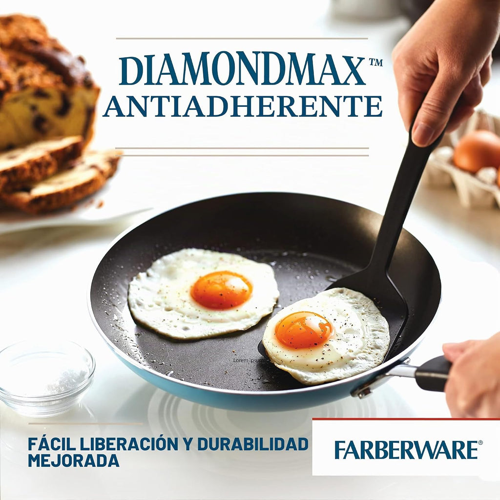 Farberware Cookstart DiamondMax - Juego de sartenes antiadherentes,...