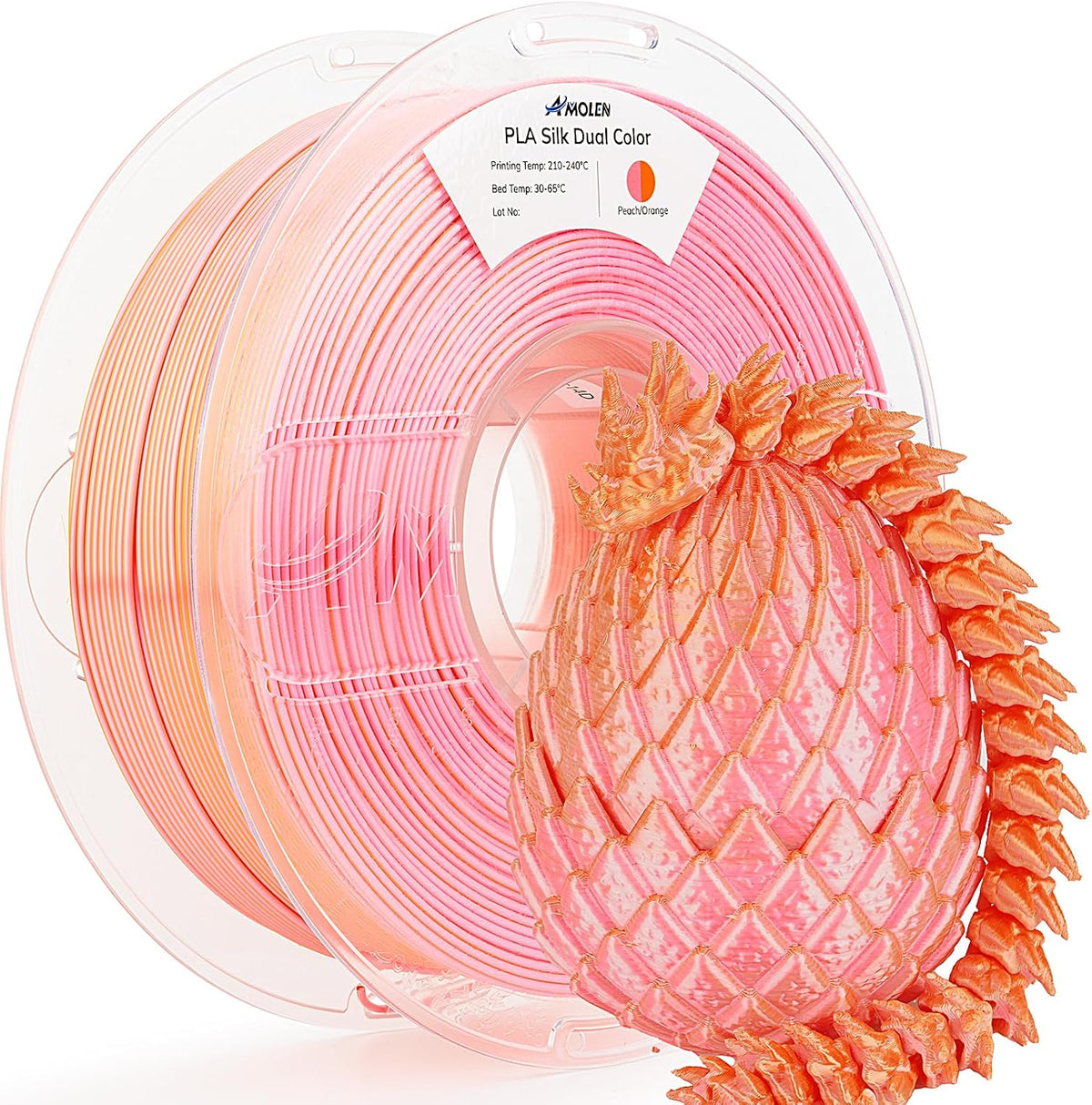 AMOLEN - Filamento de impresora 3D de seda PLA, PLA de dos colores...