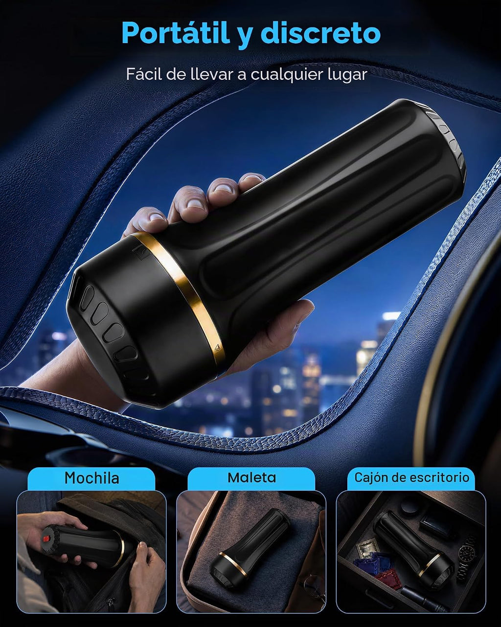 Masturbador masculino EINSEO Pocket Pussy, Stroker manual con manga...