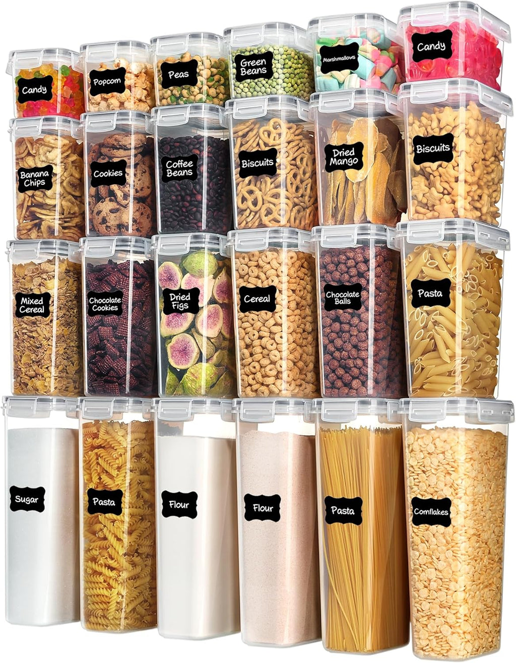 Vtopmart Recipientes herméticos para almacenamiento de alimentos co...