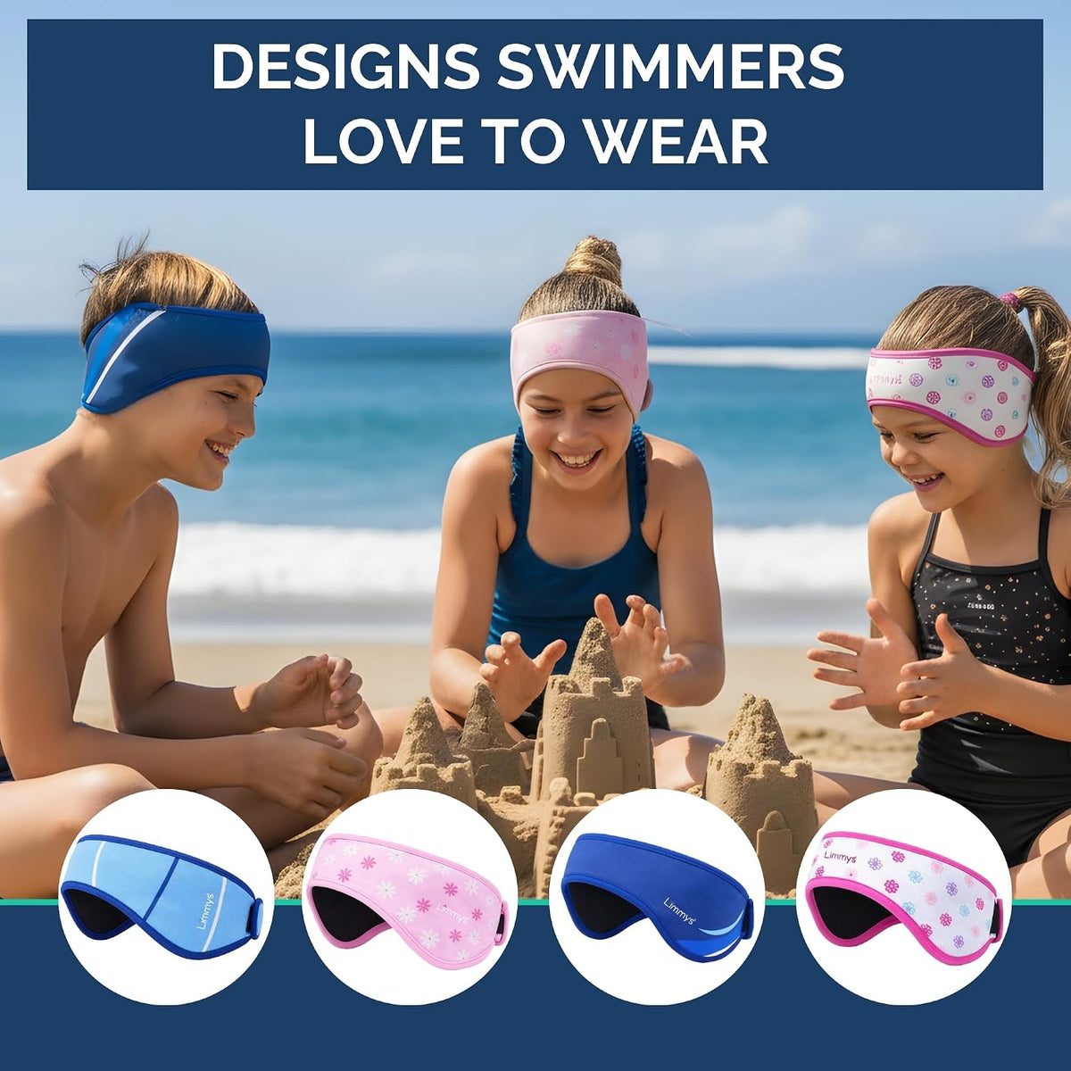 Limmys Diadema de natación para niños y adultos \u2013 Protección a...