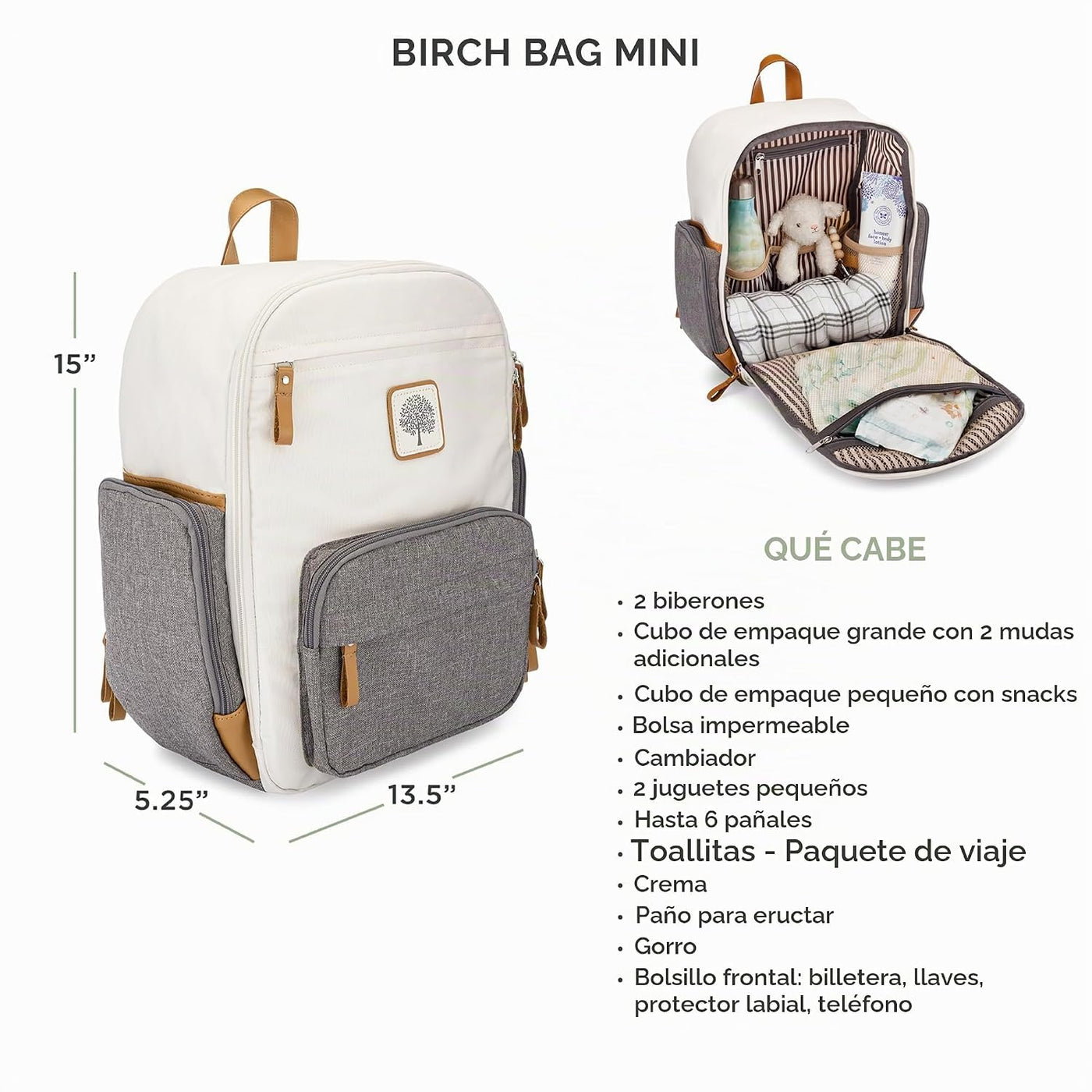 Parker Baby Co. Mochila de pañales original de abedul de 8 años - C...