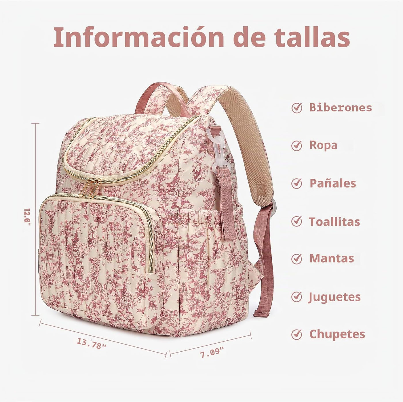 YESFIXS Mochila acolchada para pañales, mochila grande con estampad...