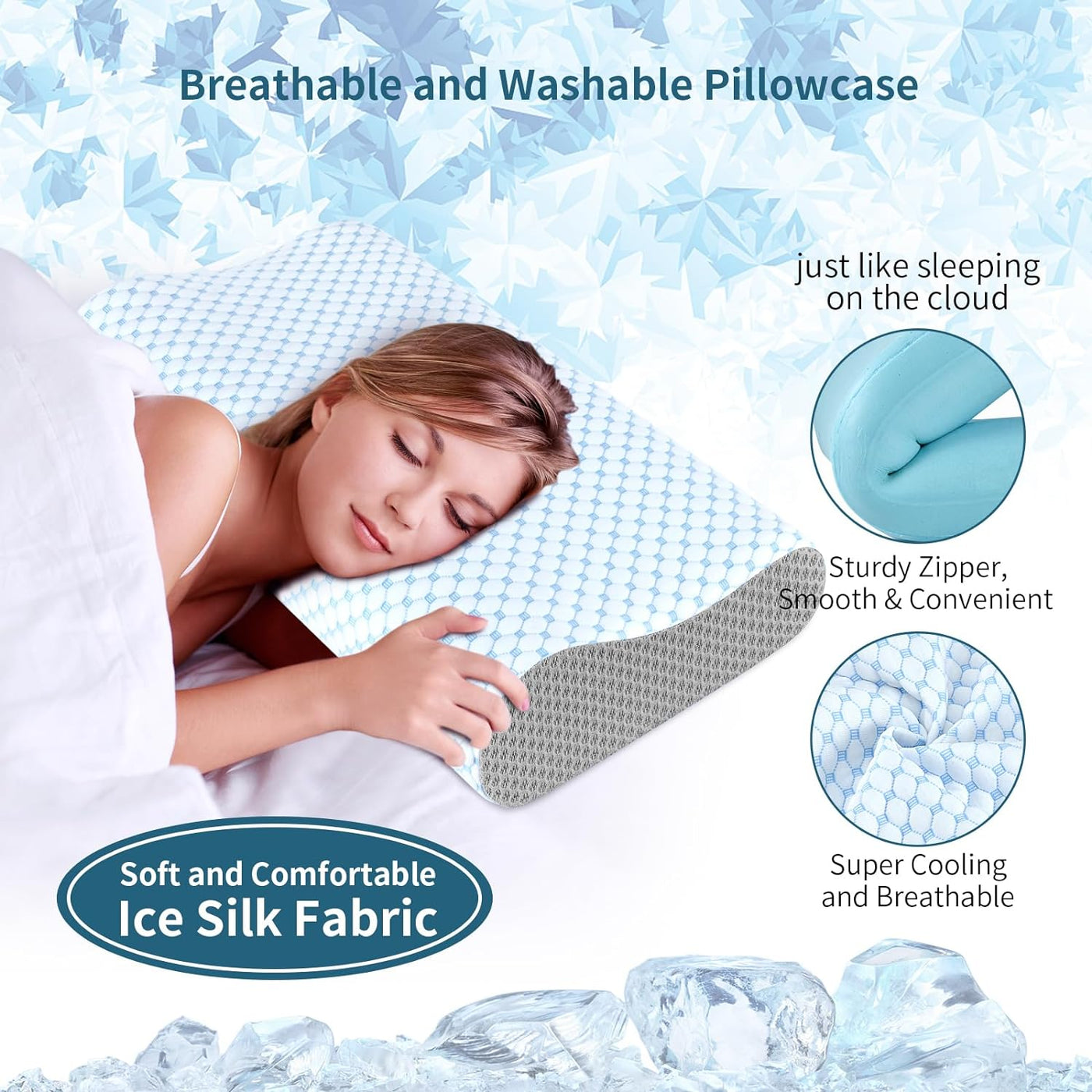 Almohada cervical para aliviar el dolor de cuello, almohadas de esp...