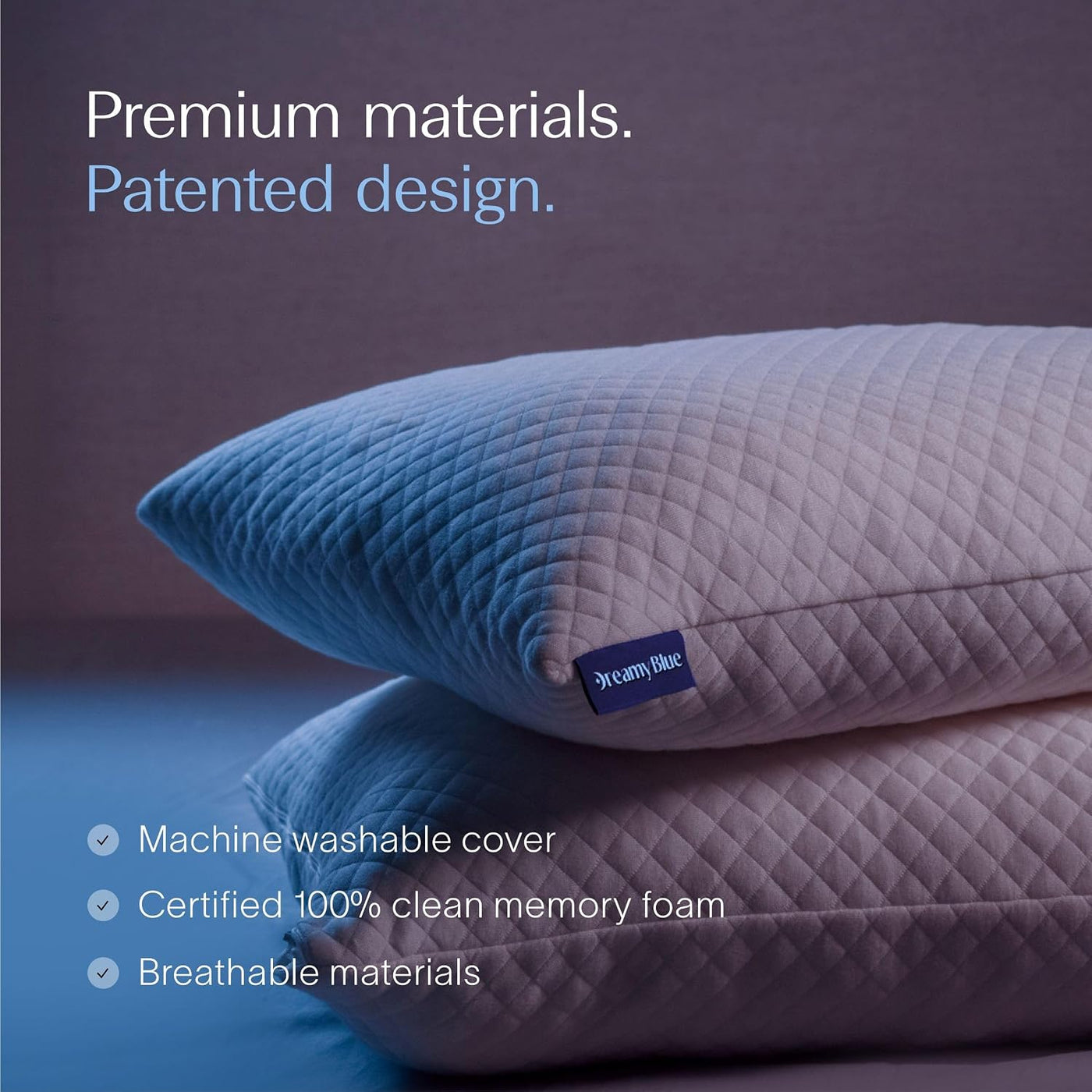 DreamyBlue Almohada Signature con Loft Ajustable \u2022 Relleno de...