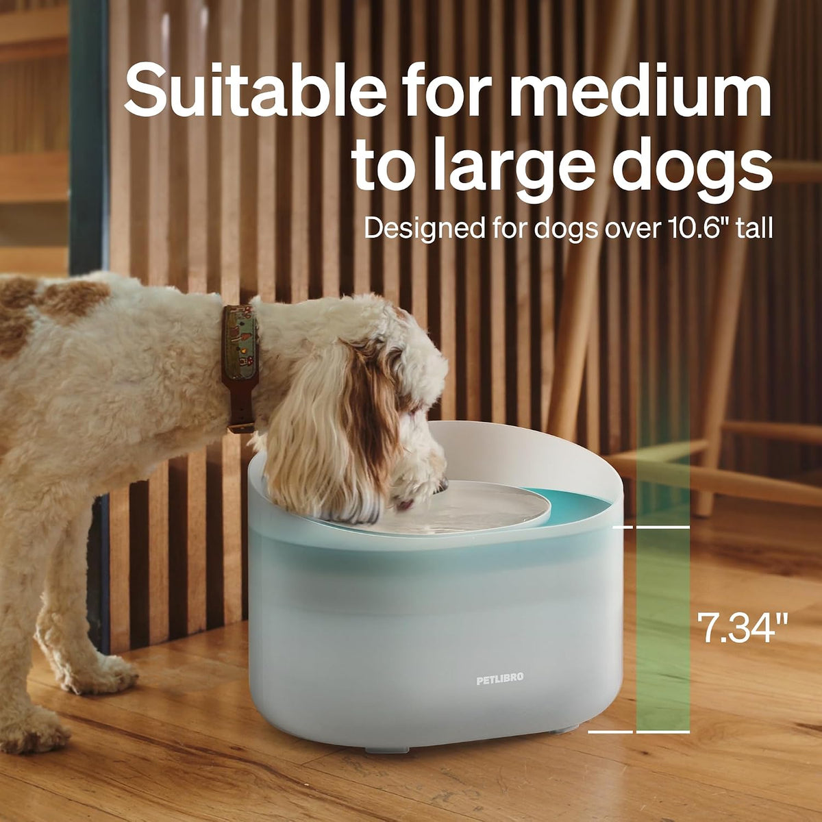 PETLIBRO Fuente de agua para perros, fuente de agua de cápsula de 2...