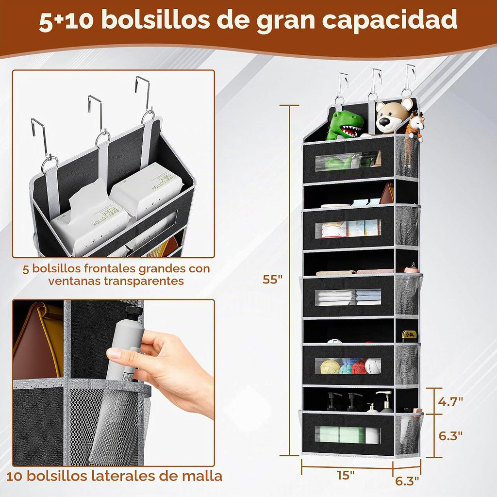 Paquete de 2 organizadores de almacenamiento de 5 niveles sobre la...
