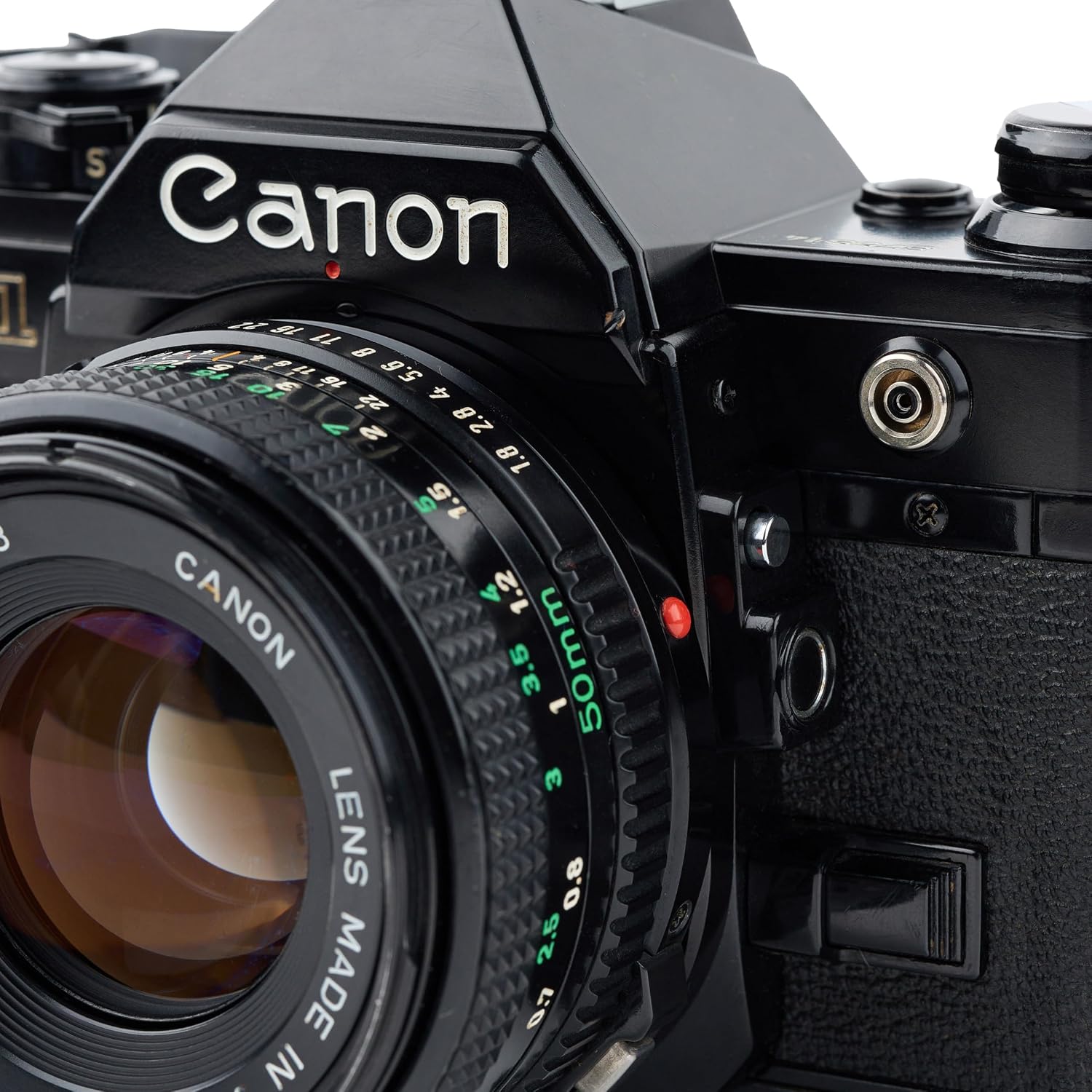 Cámara de película Canon AE-1 35 mm SRL con enfoque manual (negra)...