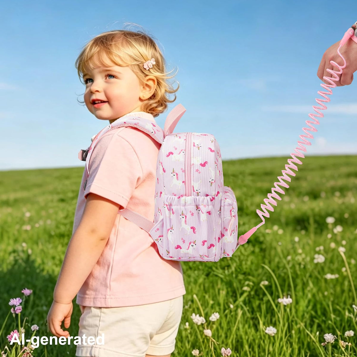 KingCheer Mochila de pana para niños pequeños con correa desmontabl...