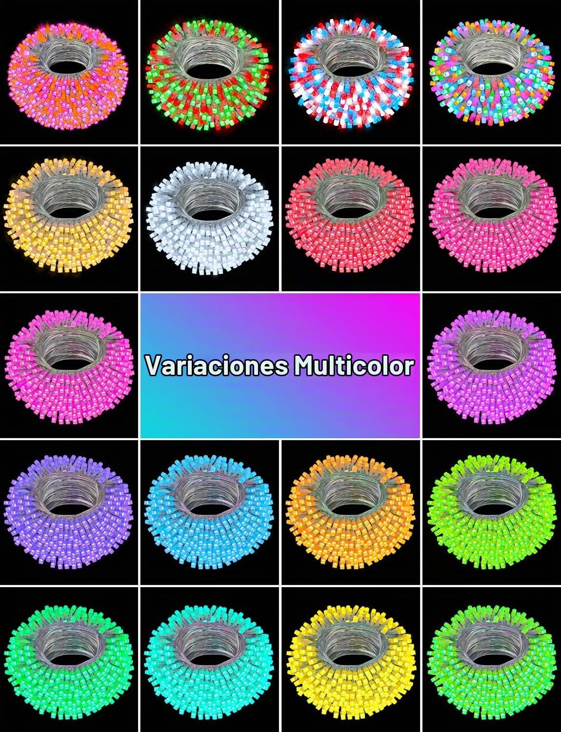 echosari - Guirnalda de luces inteligentes de Navidad de 66 pies qu...