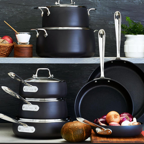 All-Clad HA1 - Juego de utensilios de cocina anodizados duros antia...