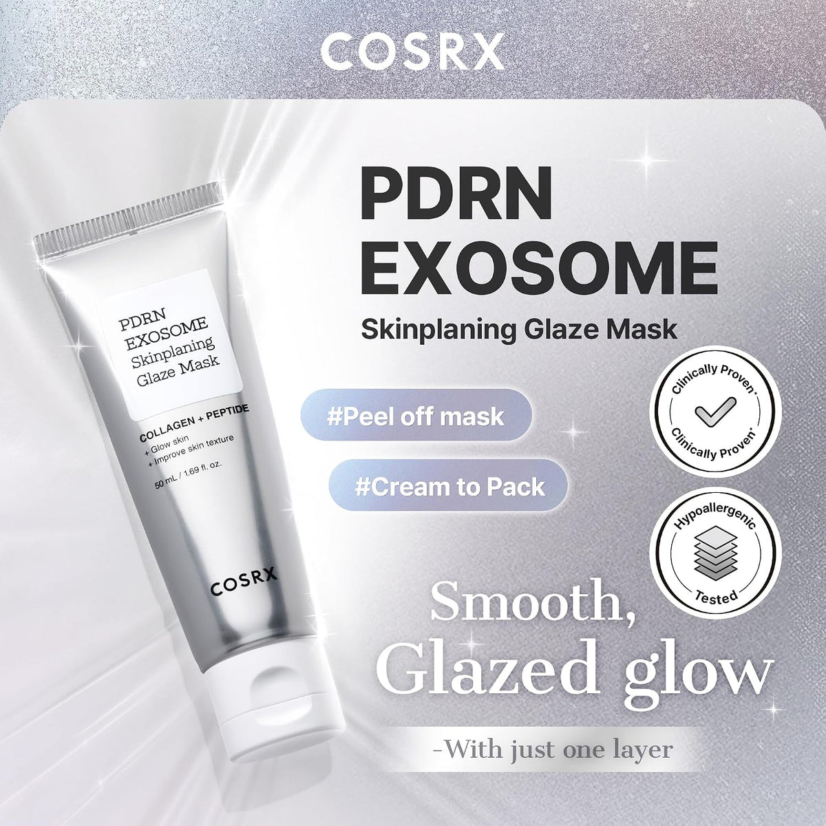 COSRX PDRN Máscara facial de exosoma durante la noche, brillo de pi...