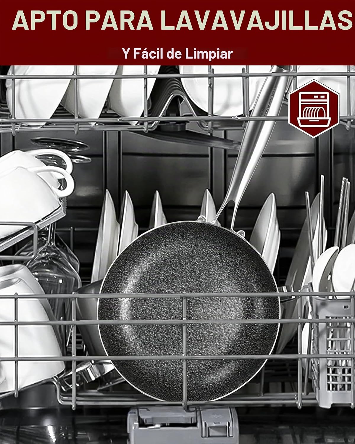 LOLYKITCH Juego de cacerola para saltear de acero inoxidable de tre...