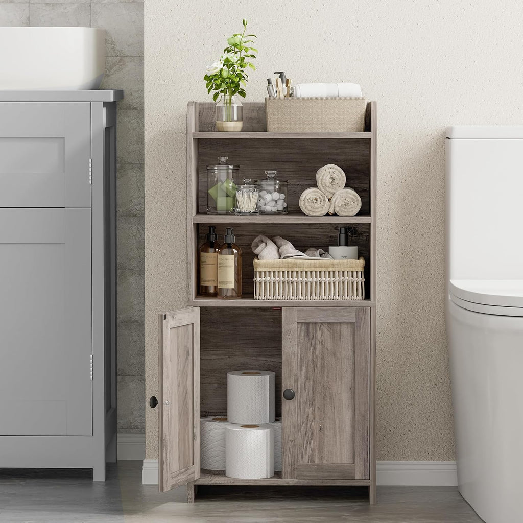 Homhedy Armario de almacenamiento de baño pequeño, almacenamiento i...