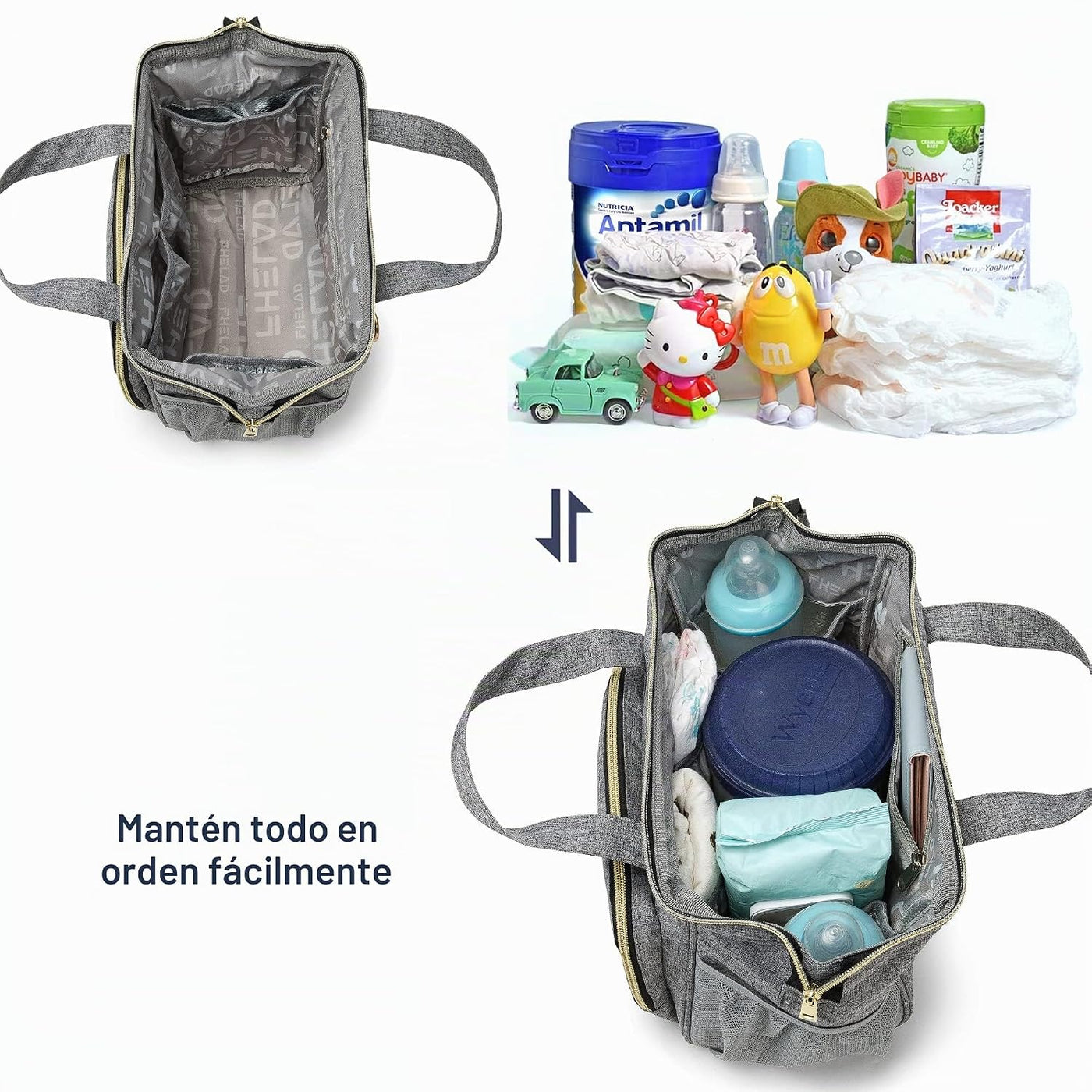 FHELAD - Bolsa de pañales pequeña para mujer, mini bolsa de bebé 4...