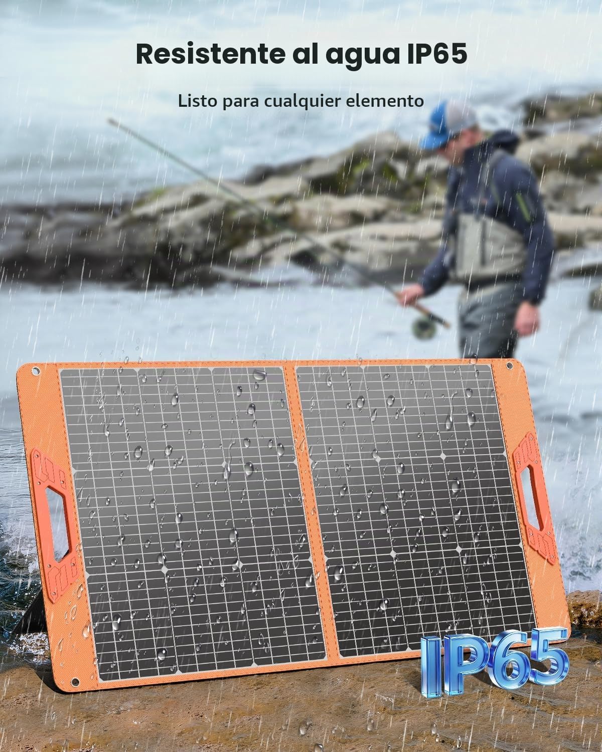 SOLUPUP Panel solar portátil de 100 W para estación de energía, car...
