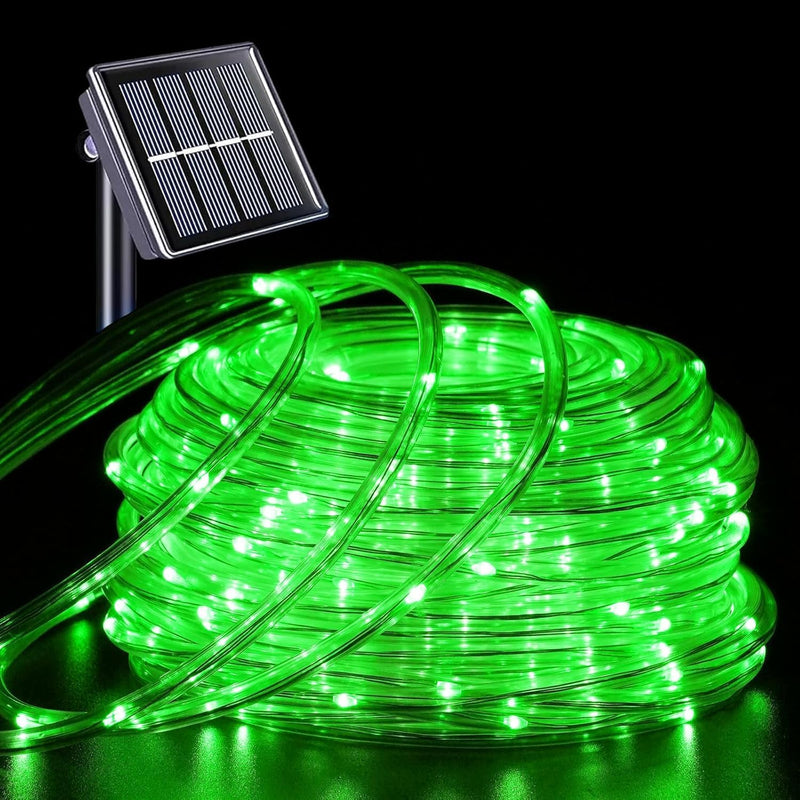 QITONG Luces solares verdes de Halloween, 66 pies, 200 luces LED so...