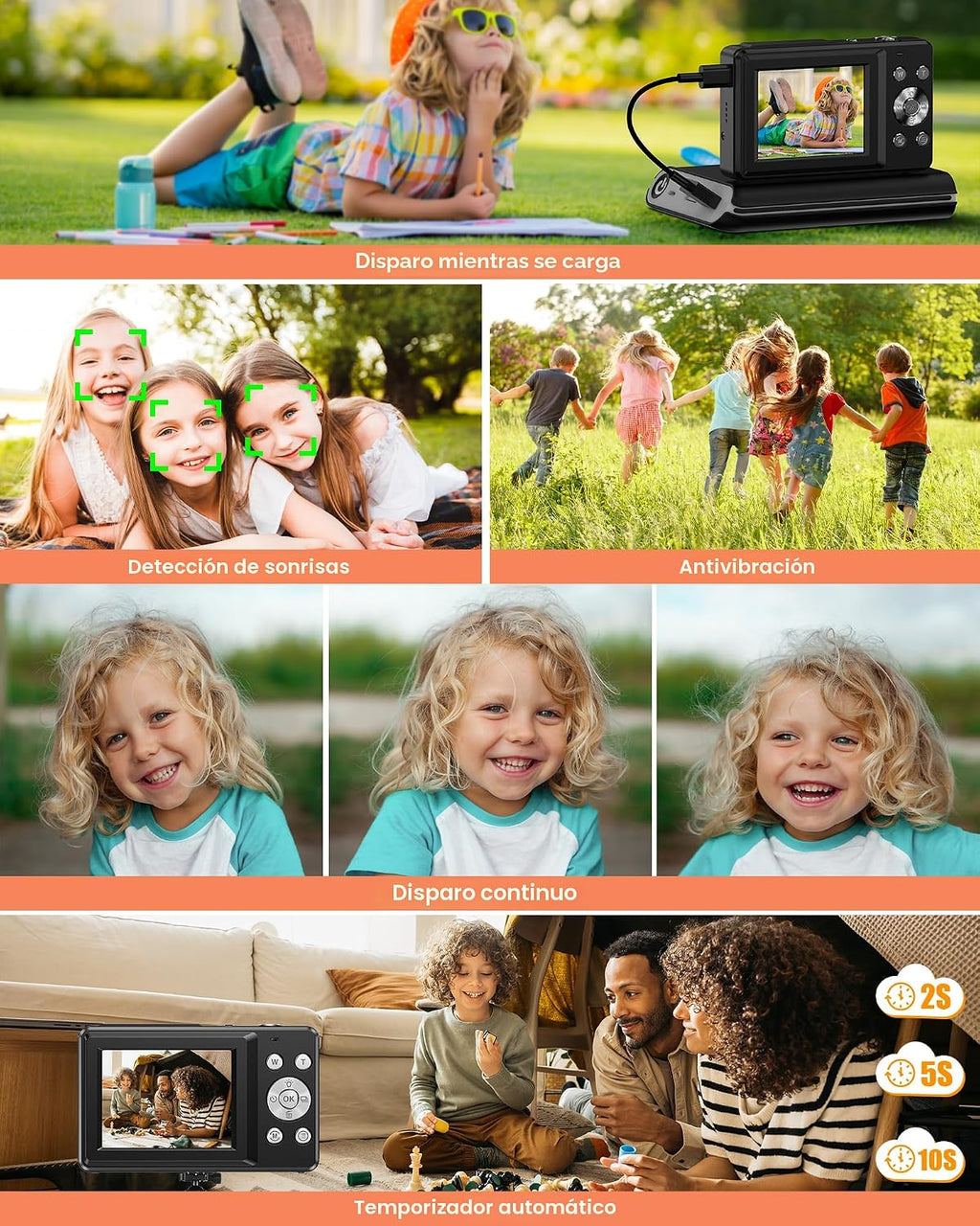 Cámara digital, la última cámara digital FHD 1080P para adolescente...