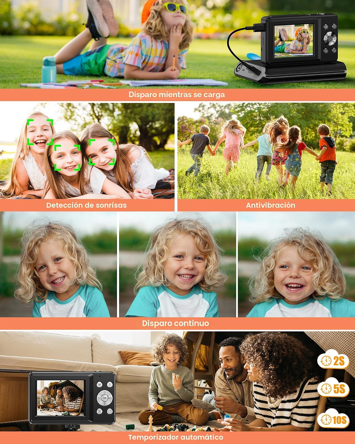 Cámara digital, la última cámara digital FHD 1080P para adolescente...