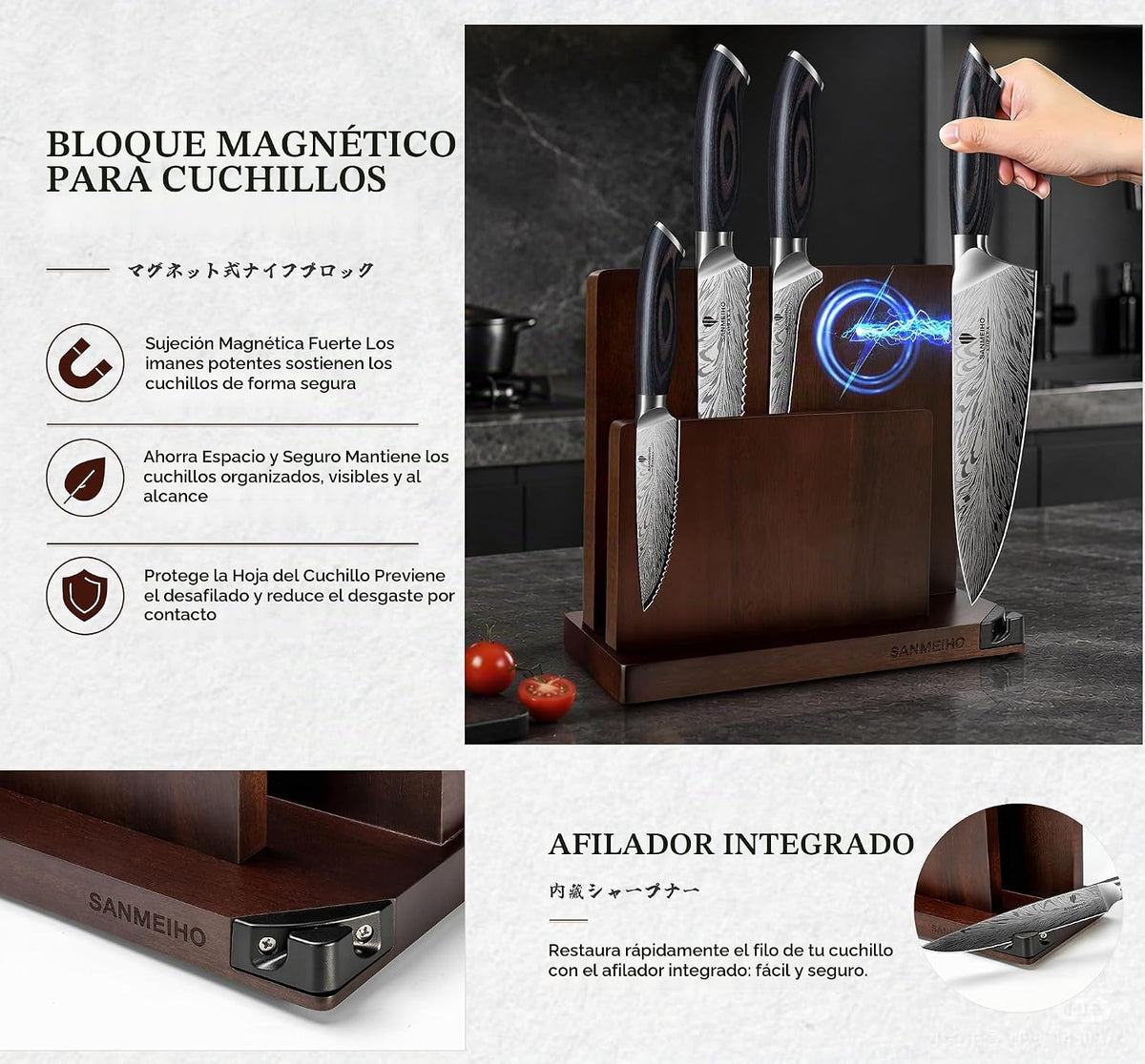 Juego de cuchillos de cocina de 11 piezas, juego de bloques de cuch...