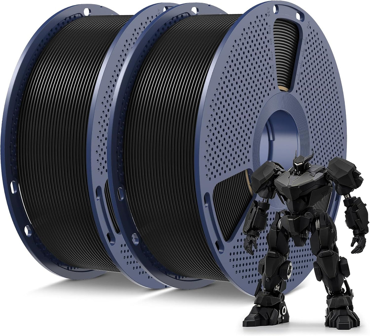 SUNLU Filamento PLA para impresora 3D, negro, paquete de 2, 4.4 lbs...