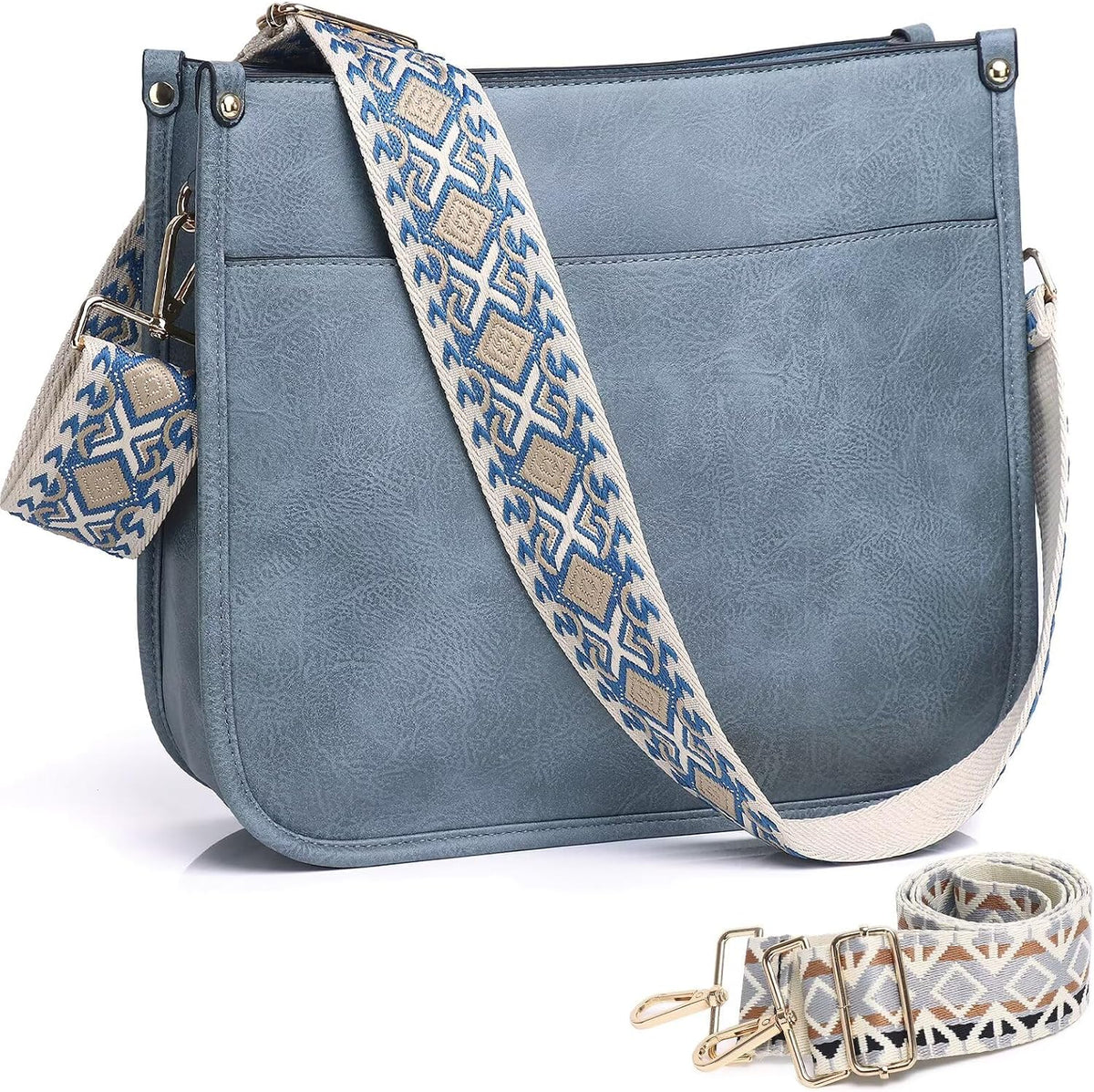 AUYOCO Bolsos cruzados de cuero vegano para mujer, bolso de hombro...