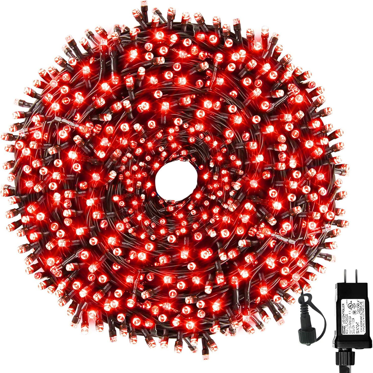 MZD8391 Luz de Navidad de 105 pies 300 LED para interiores y exteri...
