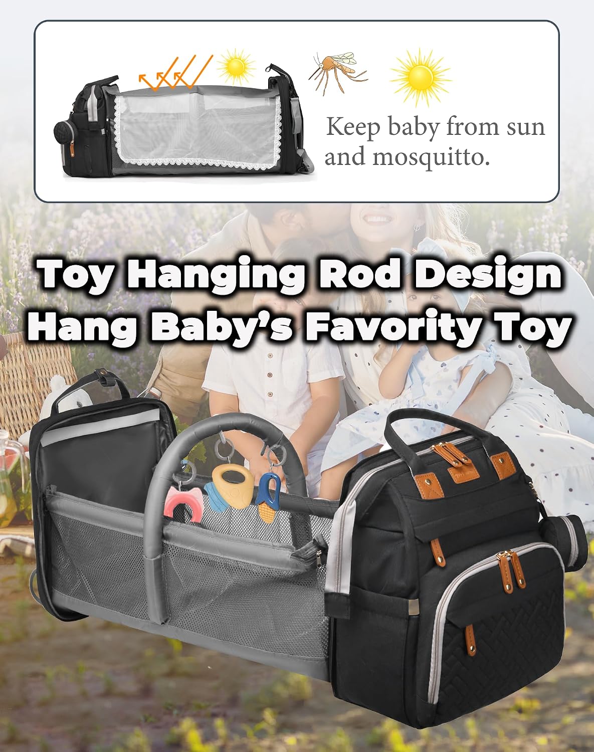 Astro alan - Bolsas de pañales para bebé con cambiador, mochila imp...