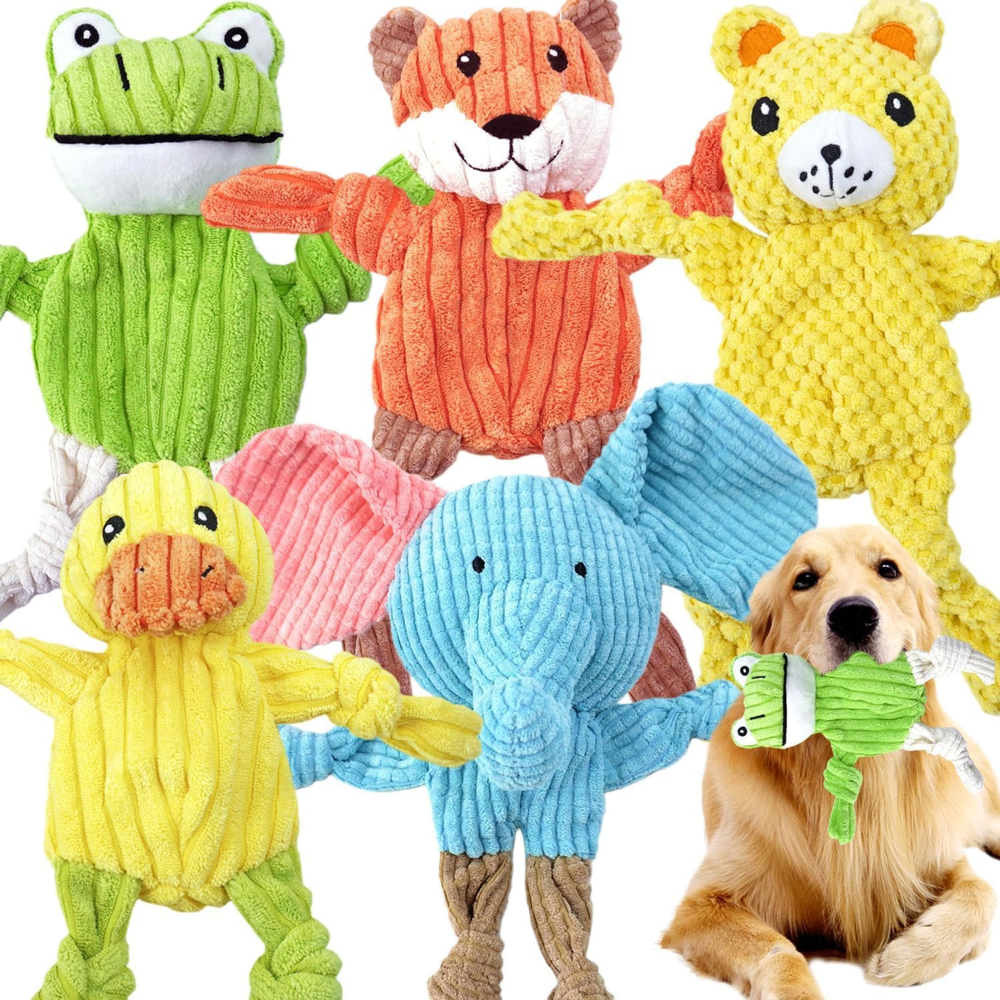 MRSOHRET - Juguetes chirriantes para perros, juguetes masticables d...