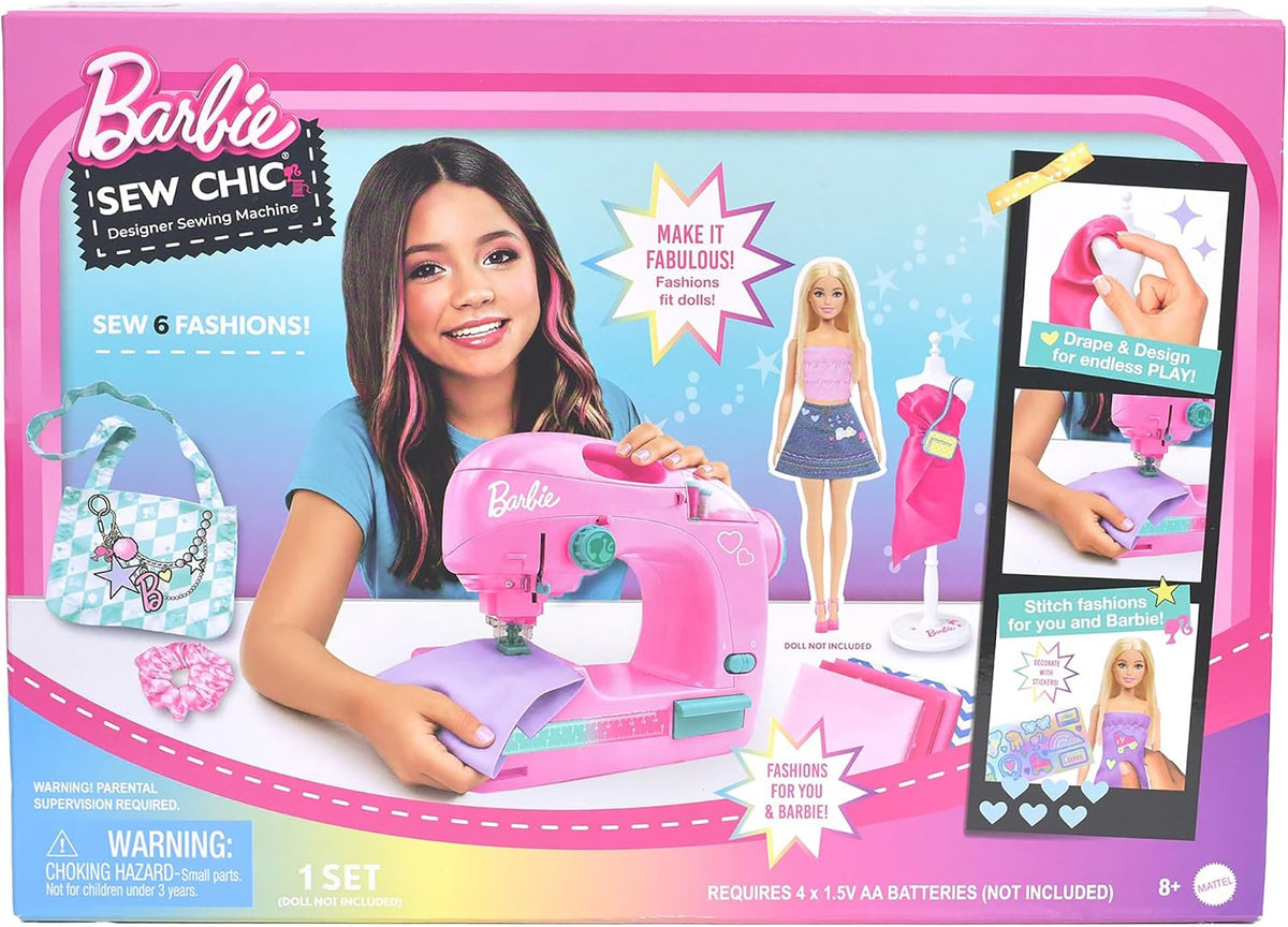 Barbie Sew Chic - Máquina de coser de diseñador - Kit de manualidad...