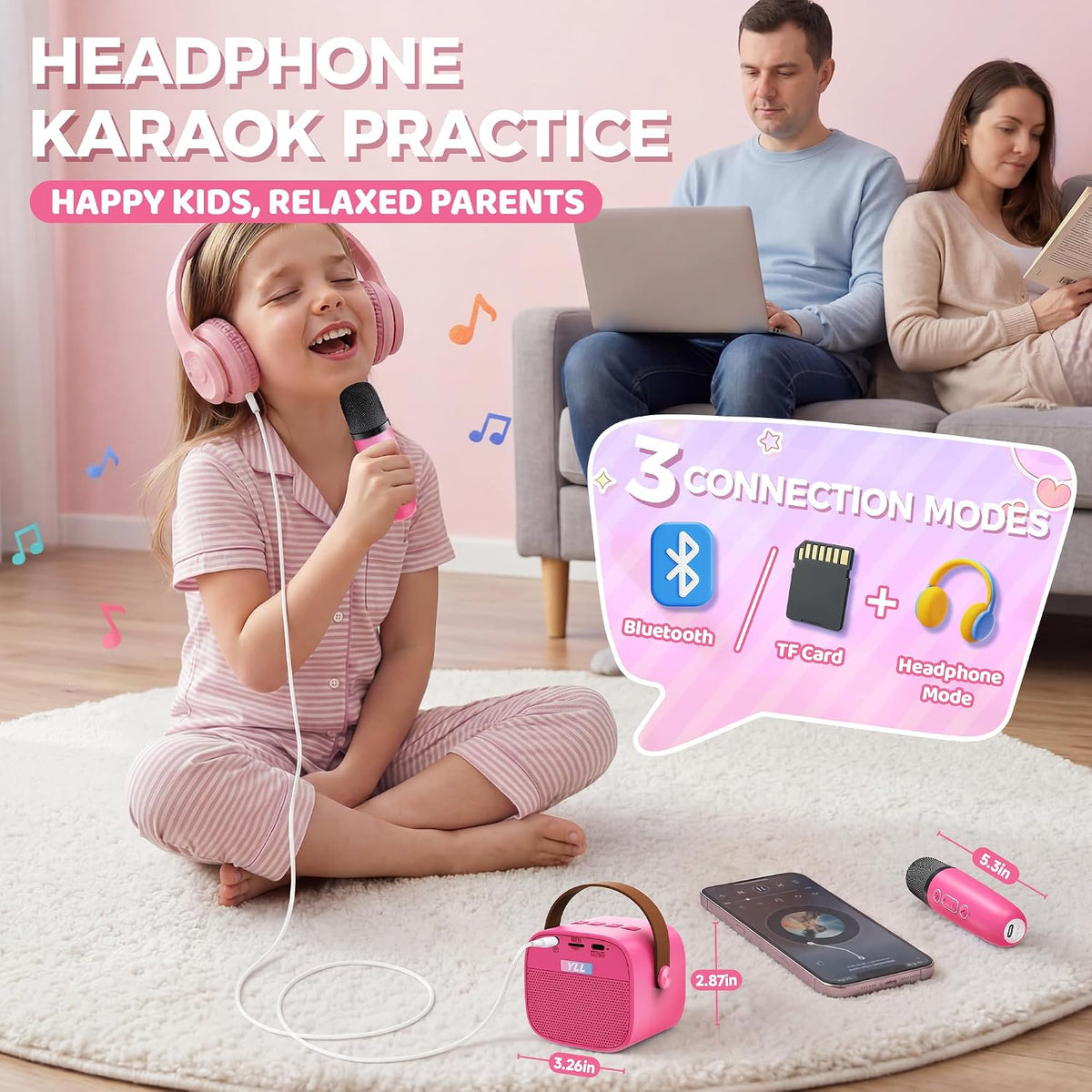 YLL Mini máquina de karaoke para niños, regalos de cumpleaños de ju...