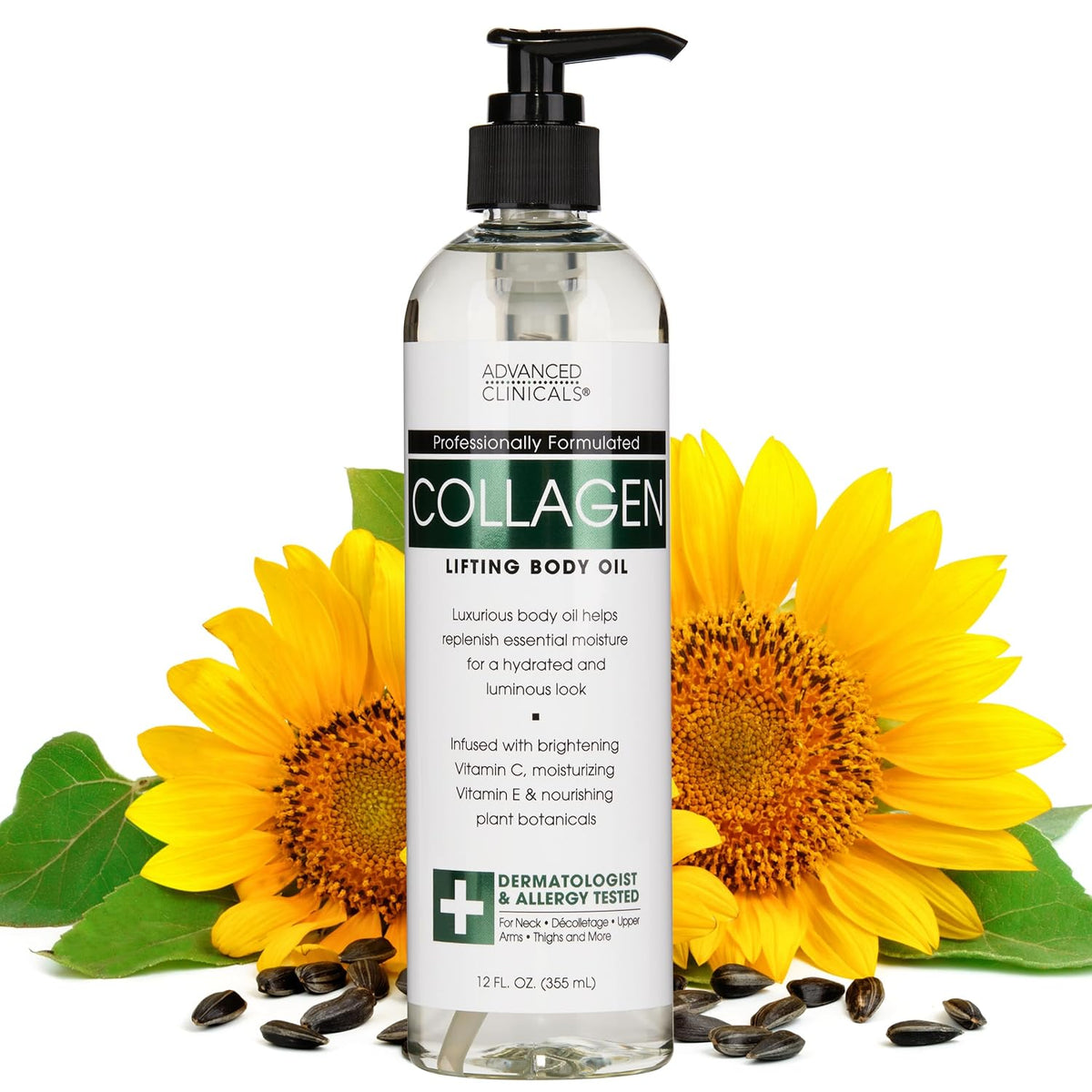 Advanced Clinicals Aceite de Colágeno Hidratante para Cuerpo y Desp...